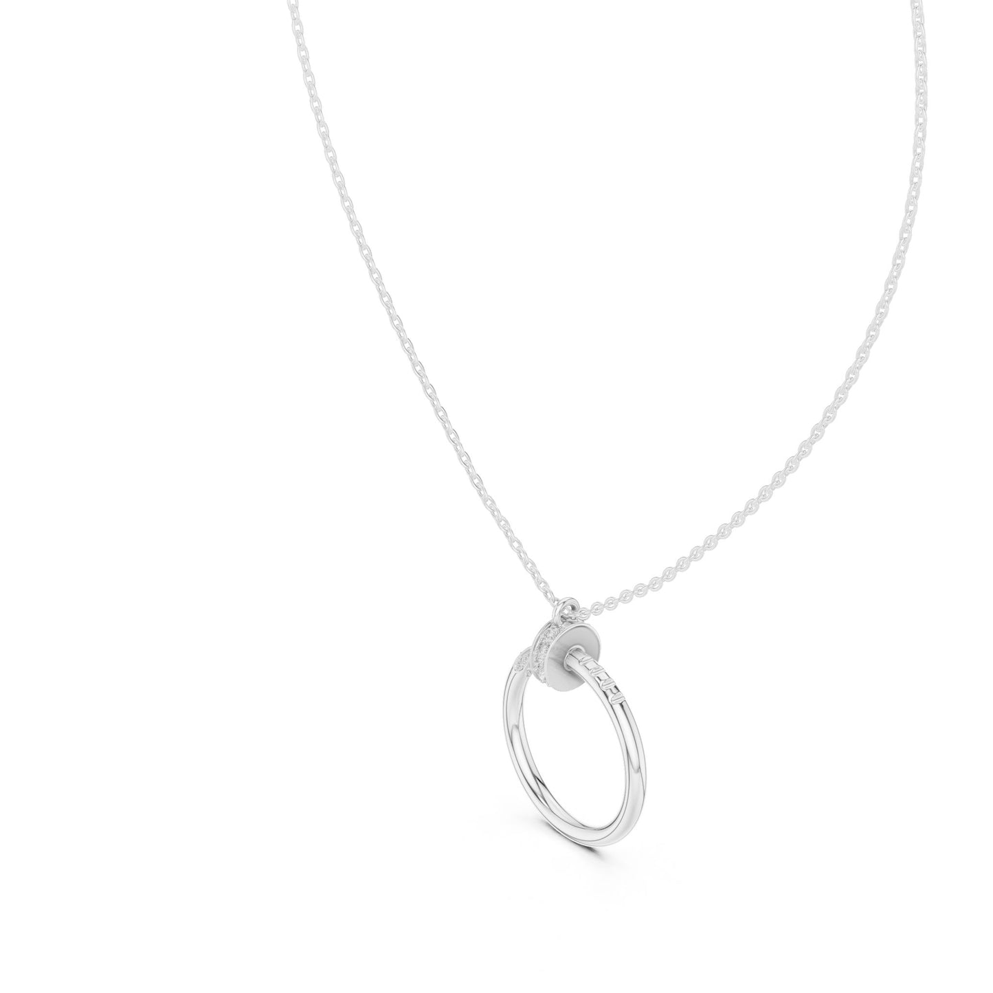 Round Lab Grown Diamond Pendant