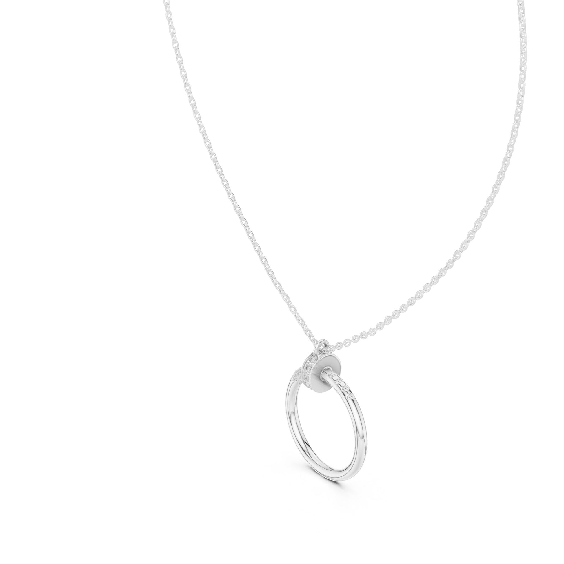 Round Lab Grown Diamond Pendant