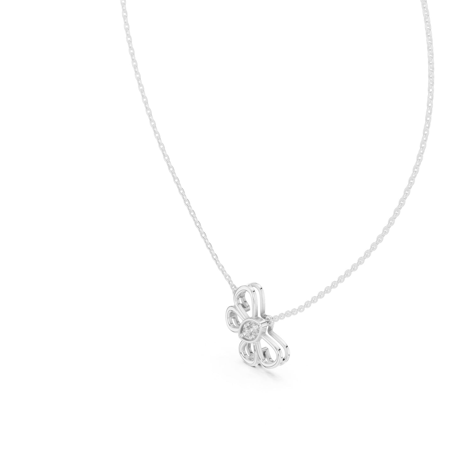 Round Lab Grown Diamond Pendant