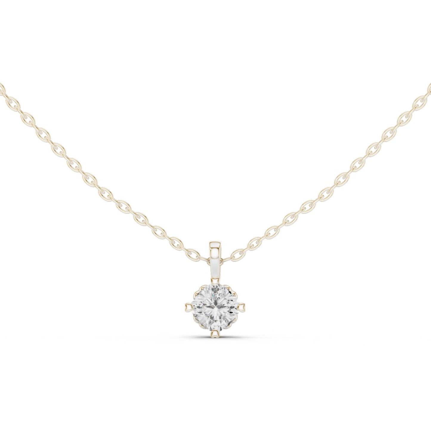 Round Lab Grown Diamond Pendant