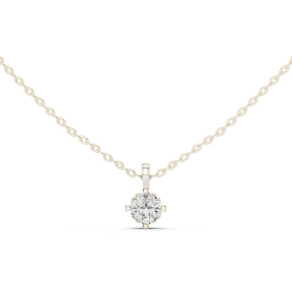 Round Lab Grown Diamond Pendant