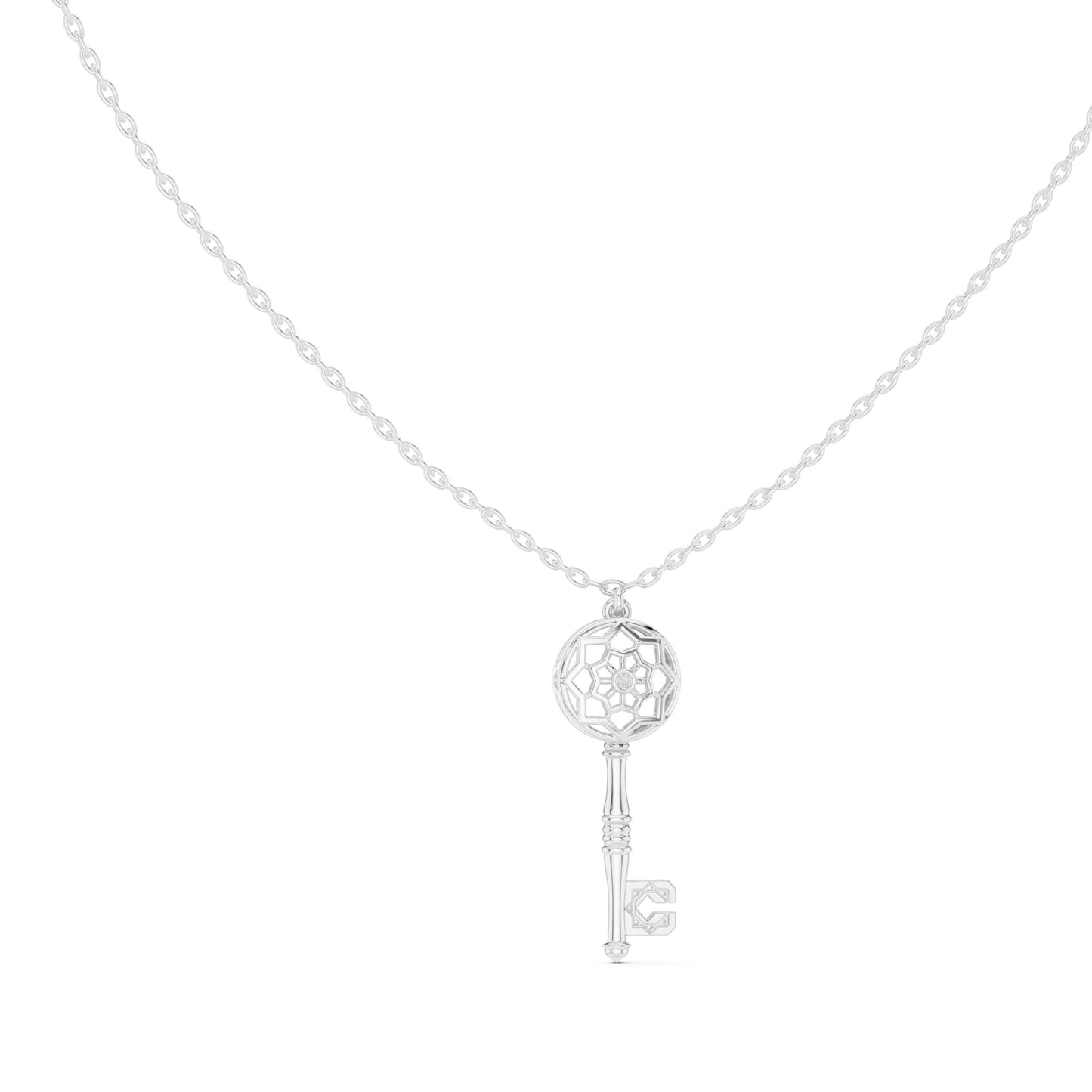 Round Lab Grown Diamond Pendant