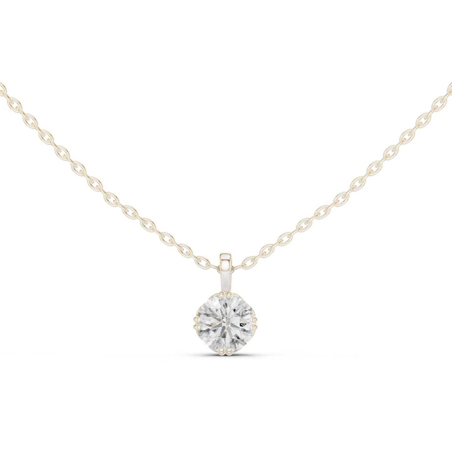 Round Lab Grown Diamond Pendant