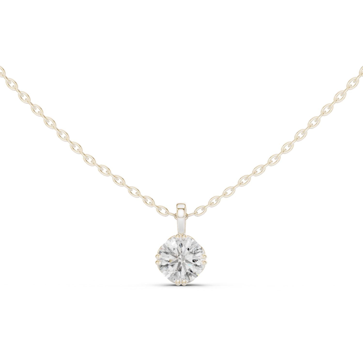 Round Lab Grown Diamond Pendant