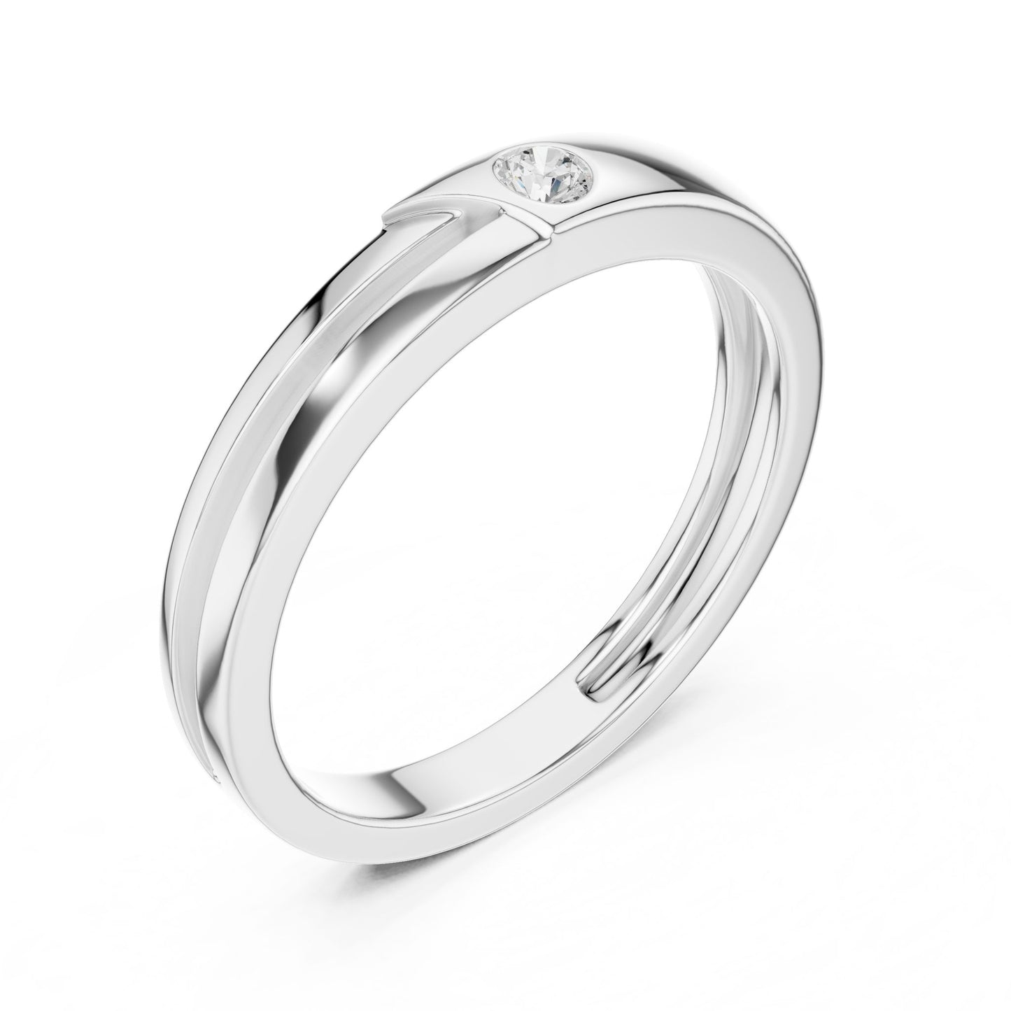Men's Round Lab Grown Diamond Ring