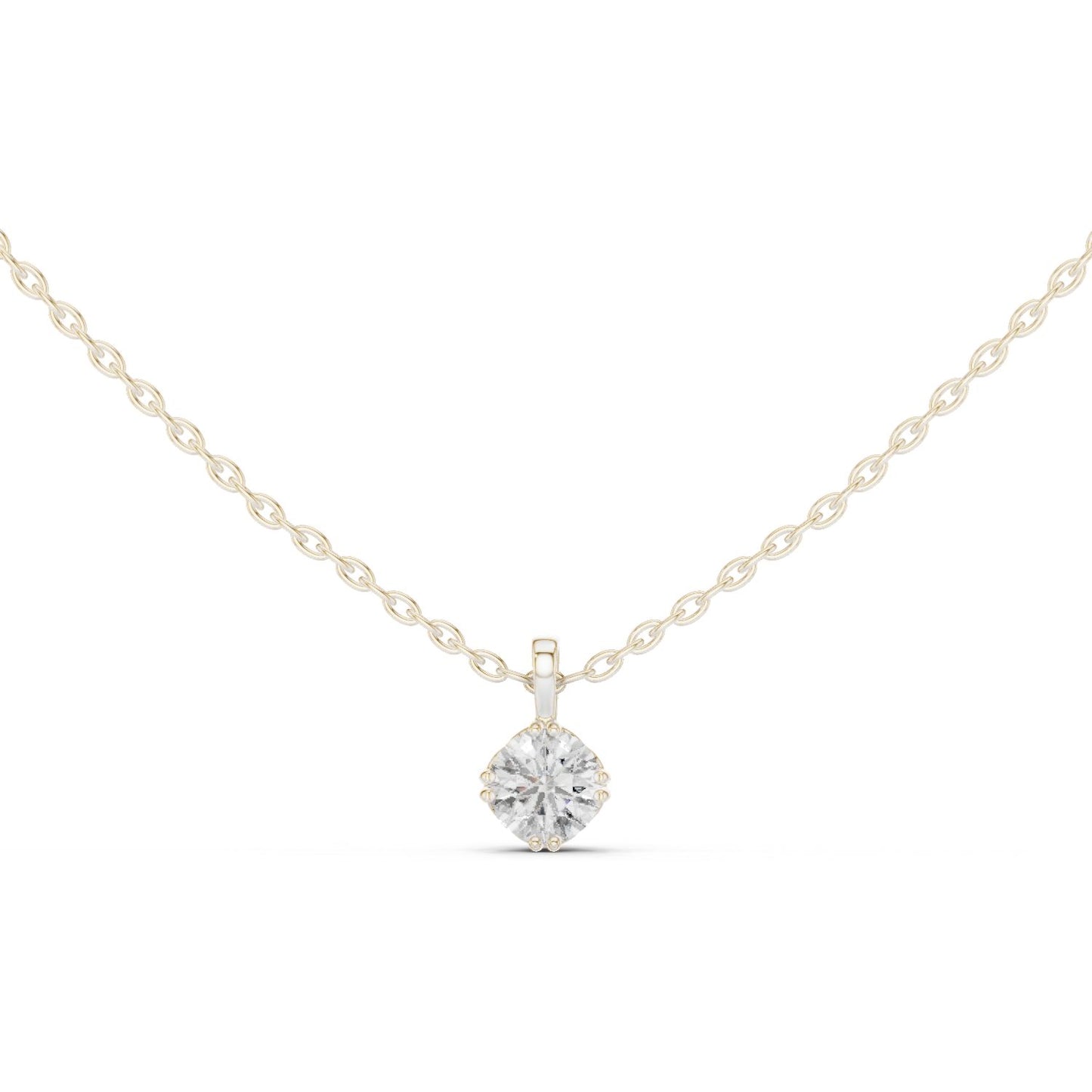 Round Lab Grown Diamond Pendant