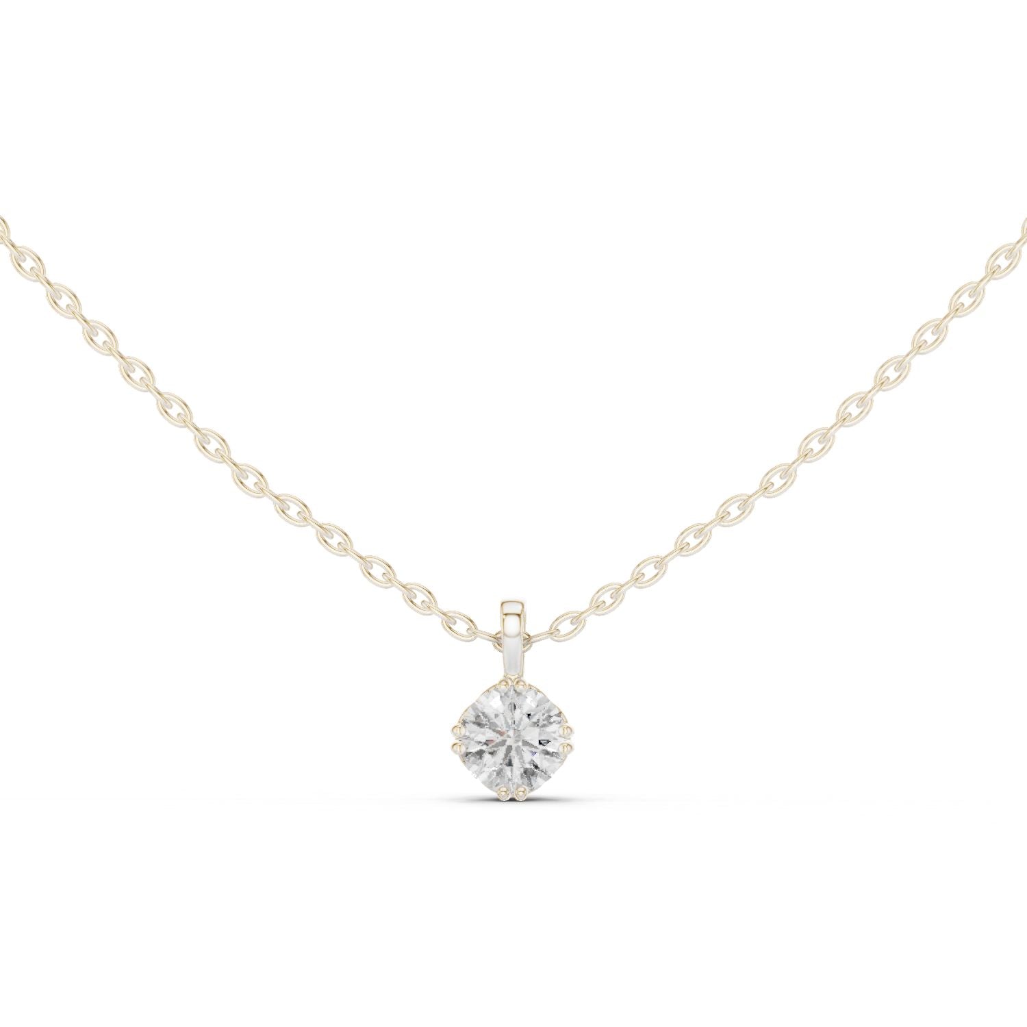 Round Lab Grown Diamond Pendant