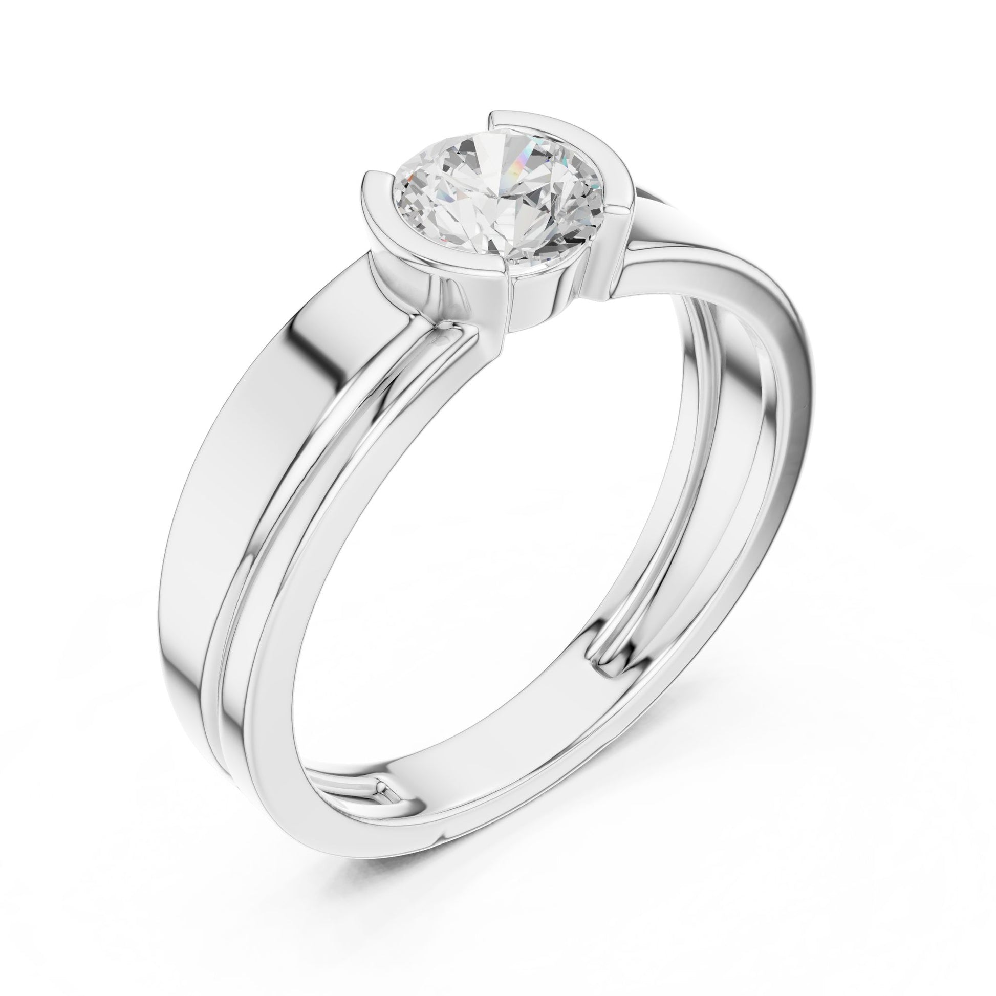 Men's Round Lab Grown Diamond Ring