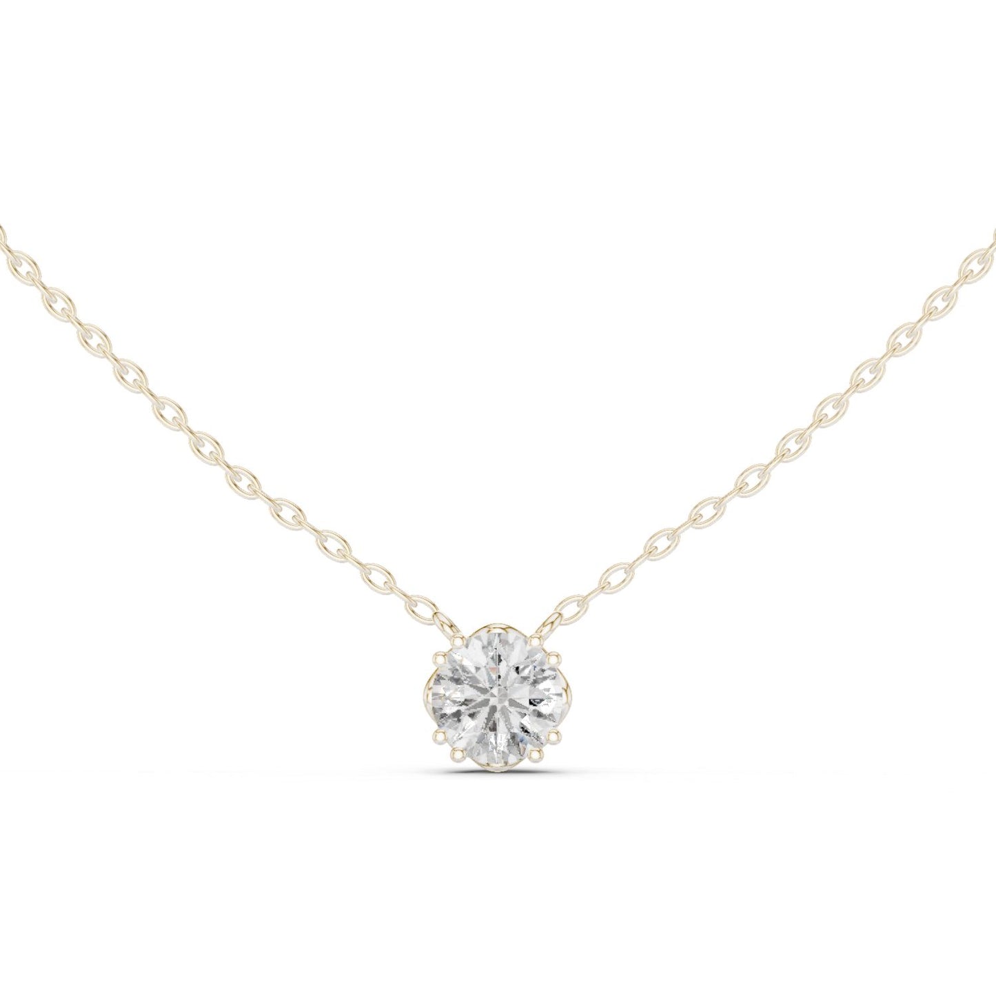 Round Lab Grown Diamond Pendant