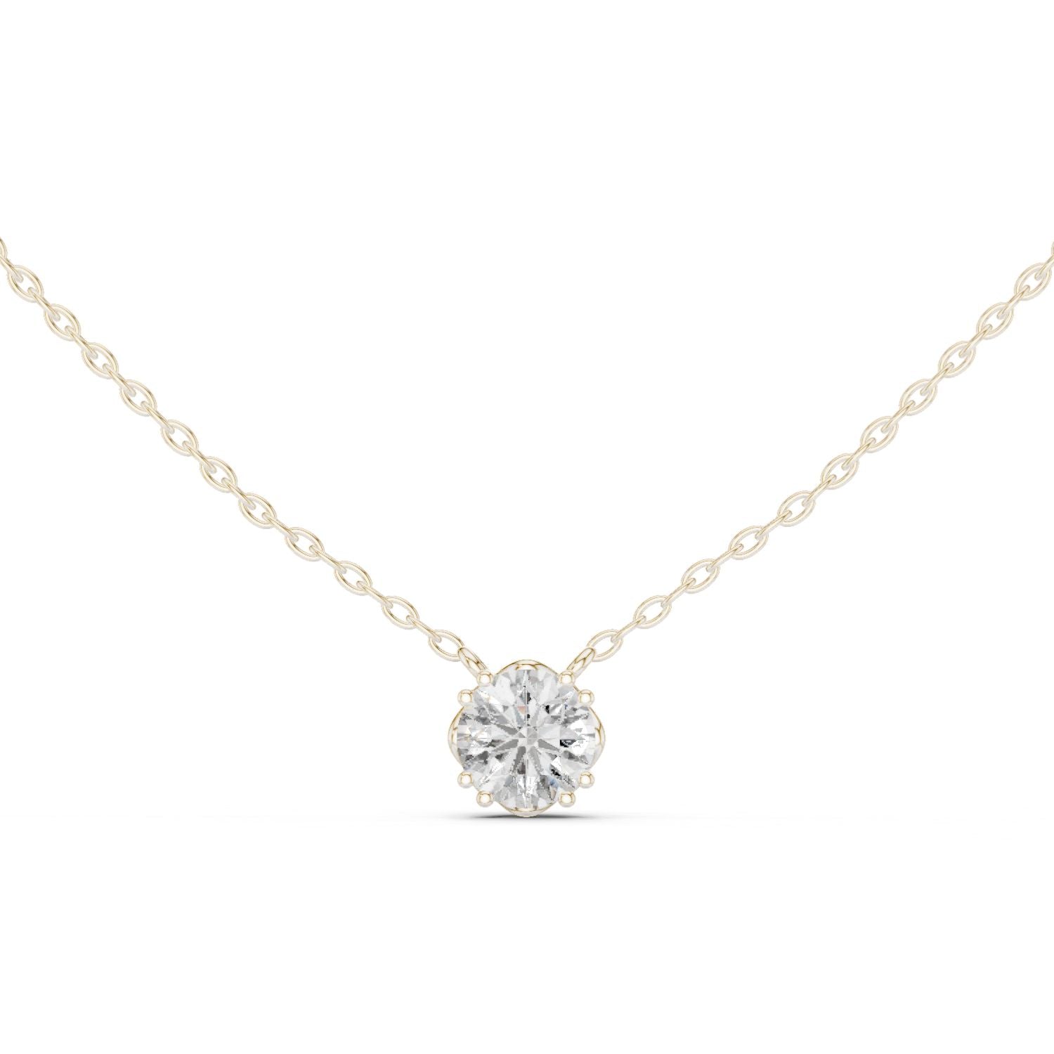 Round Lab Grown Diamond Pendant