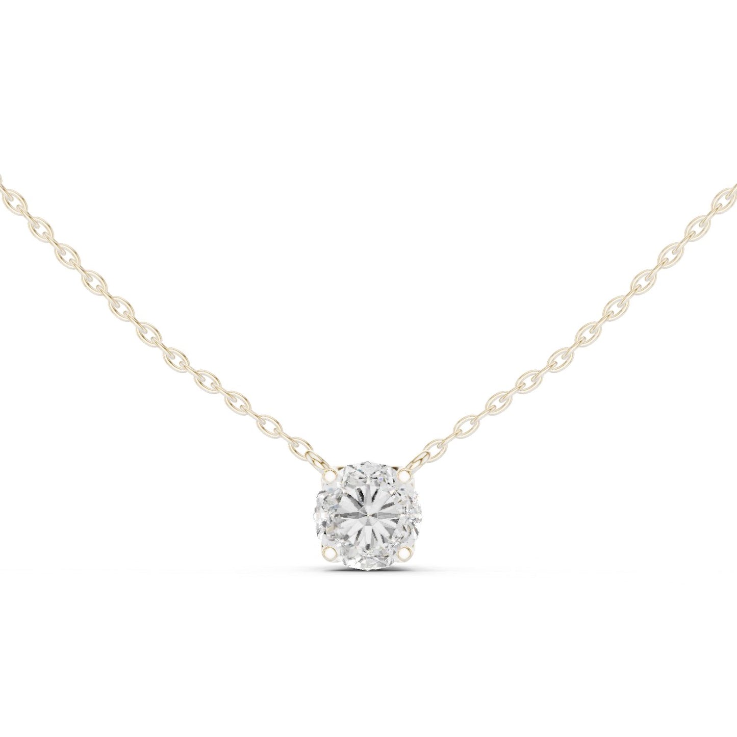 Round Lab Grown Diamond Pendant
