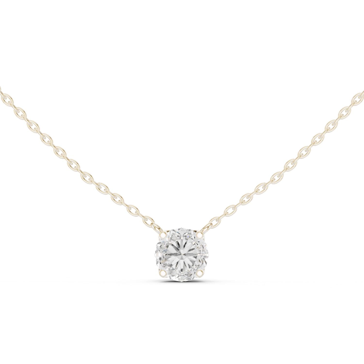 Round Lab Grown Diamond Pendant