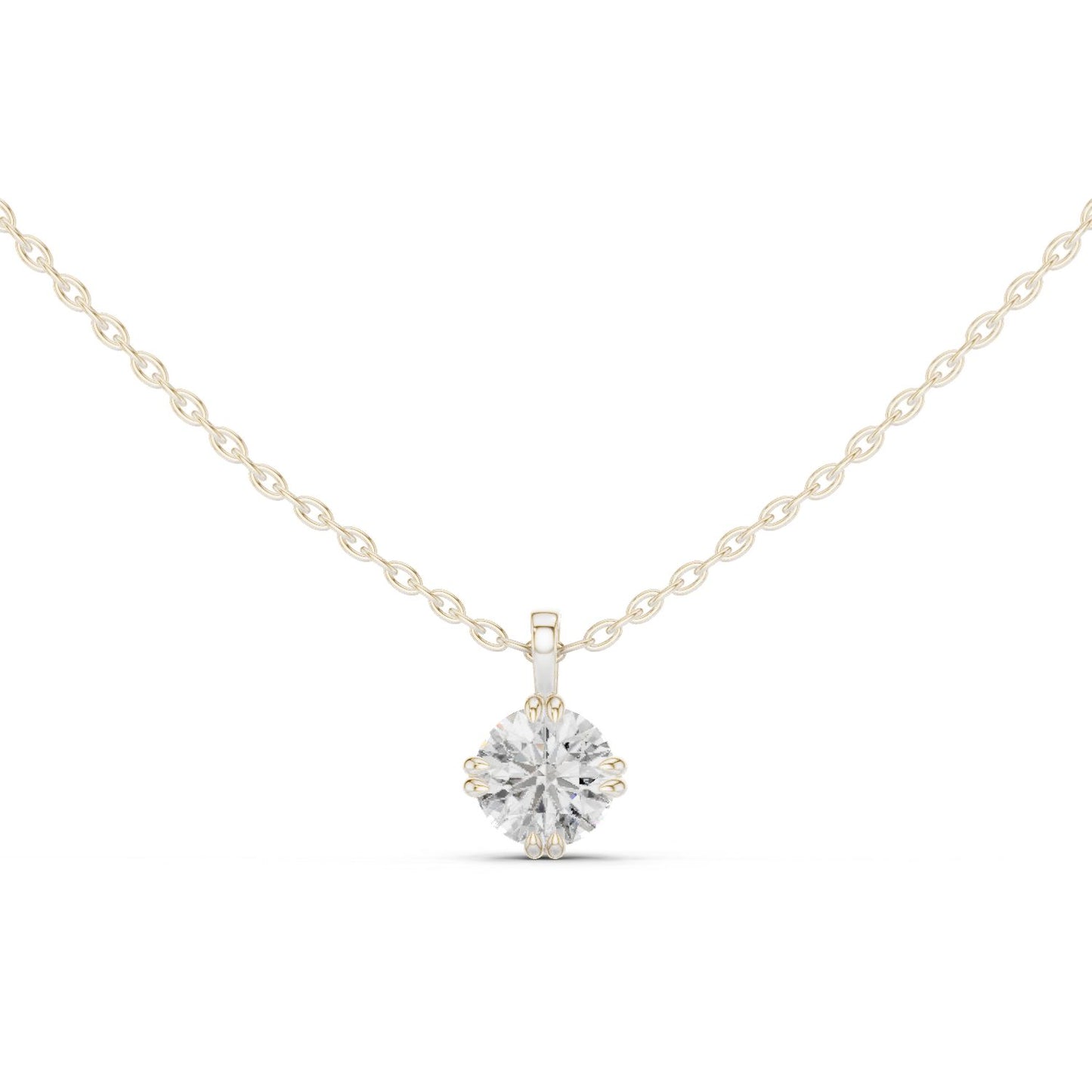 Round Lab Grown Diamond Pendant