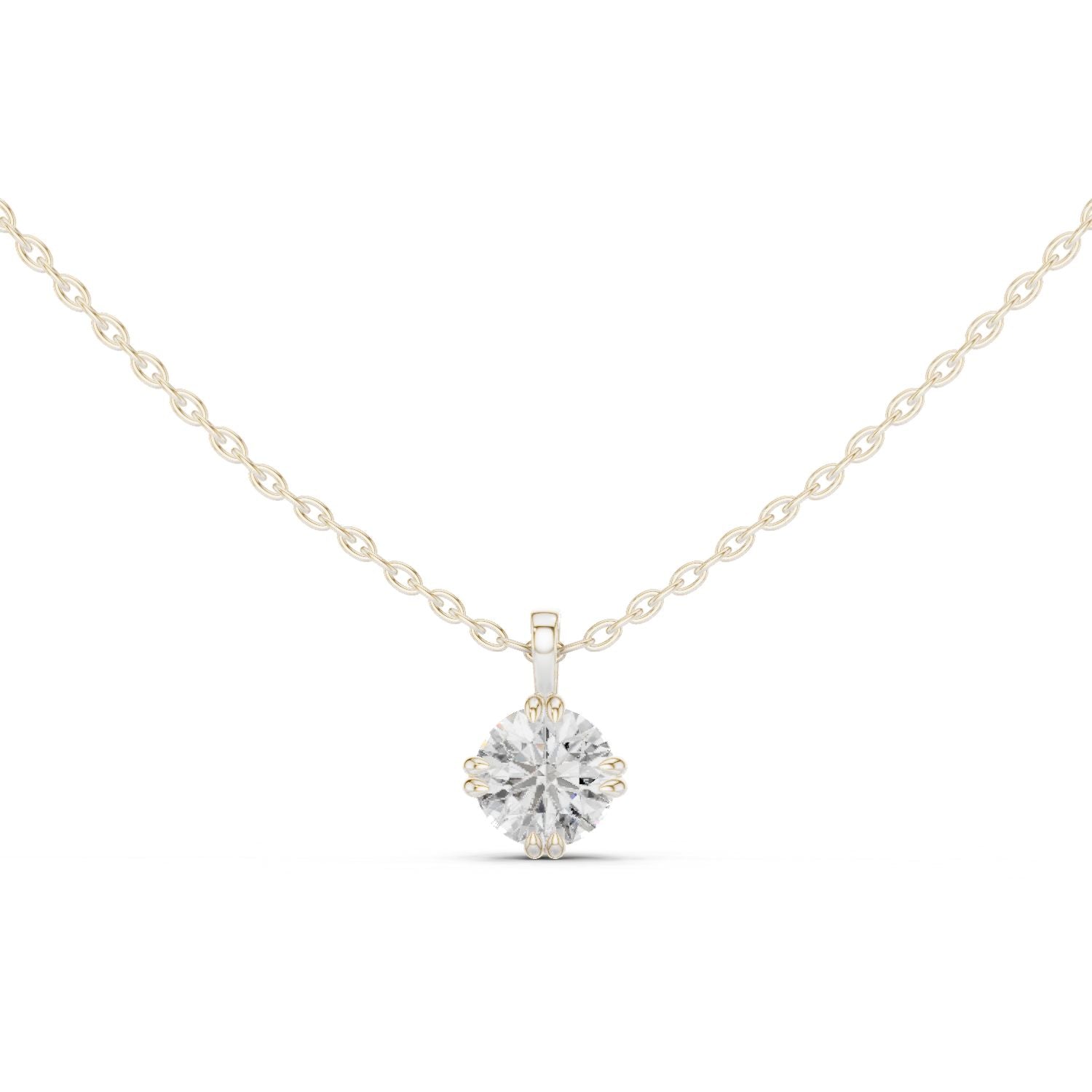 Round Lab Grown Diamond Pendant