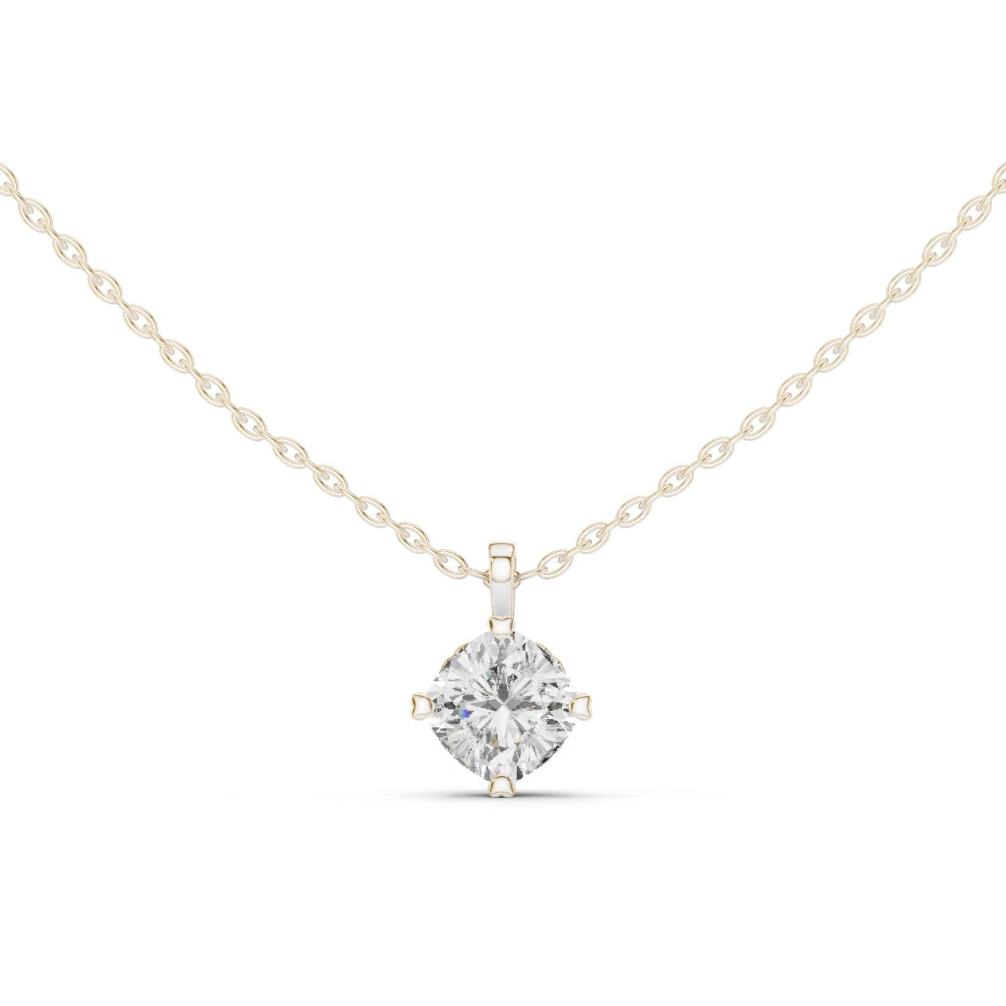 Round Lab Grown Diamond Pendant
