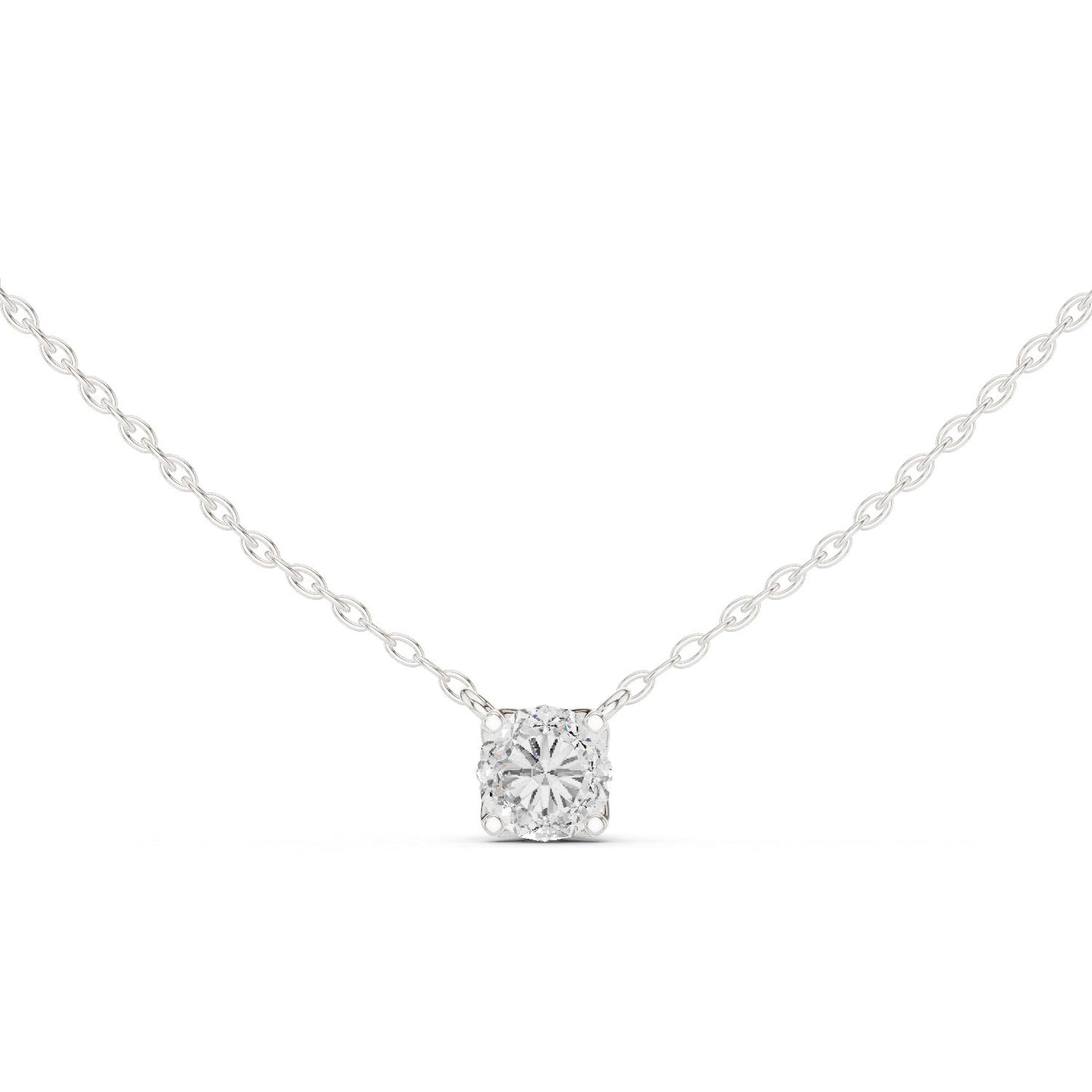 Round Lab Grown Diamond Pendant