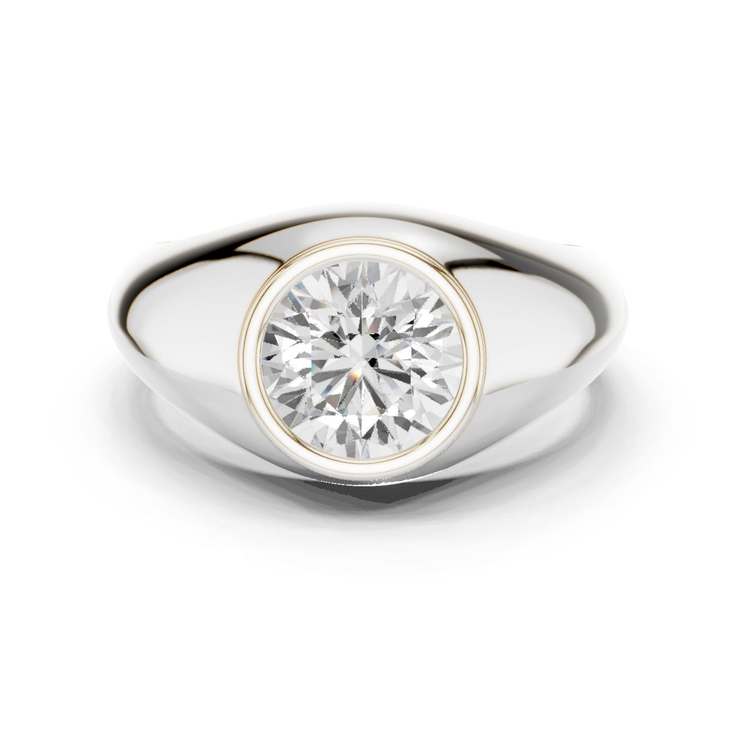 Men's Round Lab Grown Diamond Ring