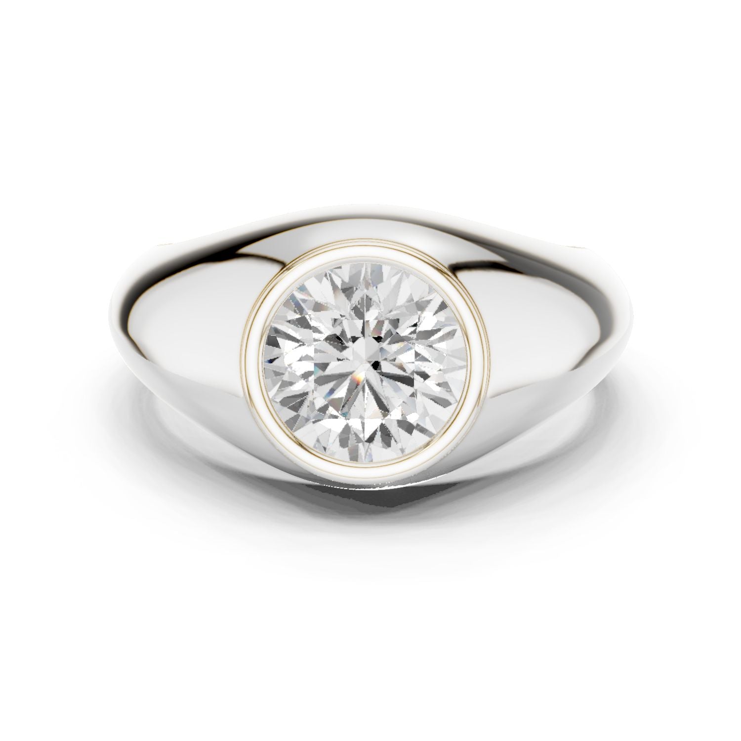 Men's Round Lab Grown Diamond Ring