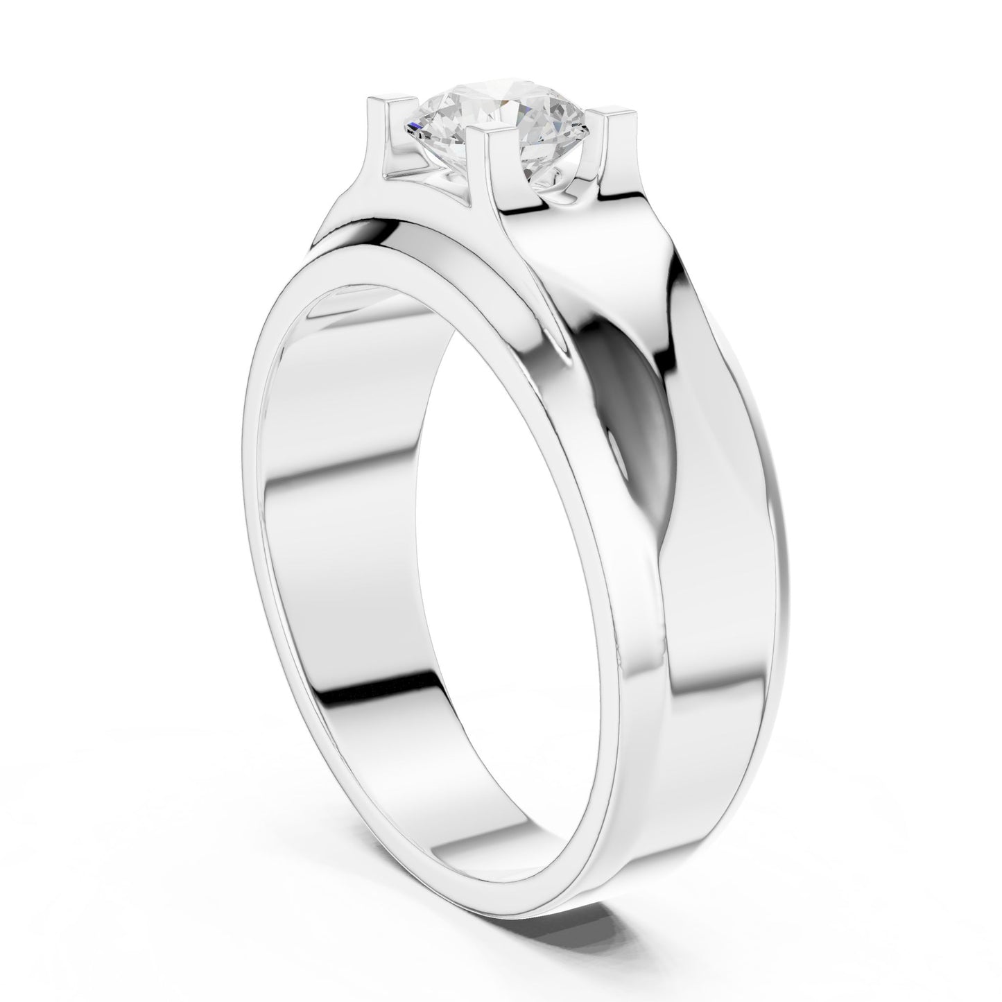 Men's Round Lab Grown Diamond Ring