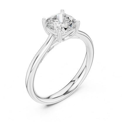Round Lab Grown Diamond Solitaire Engagement Ring