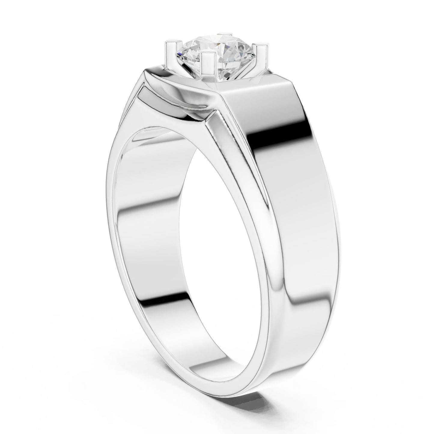Men's Round Lab Grown Diamond Ring