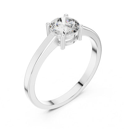 Round Lab Grown Diamond Solitaire Engagement Ring