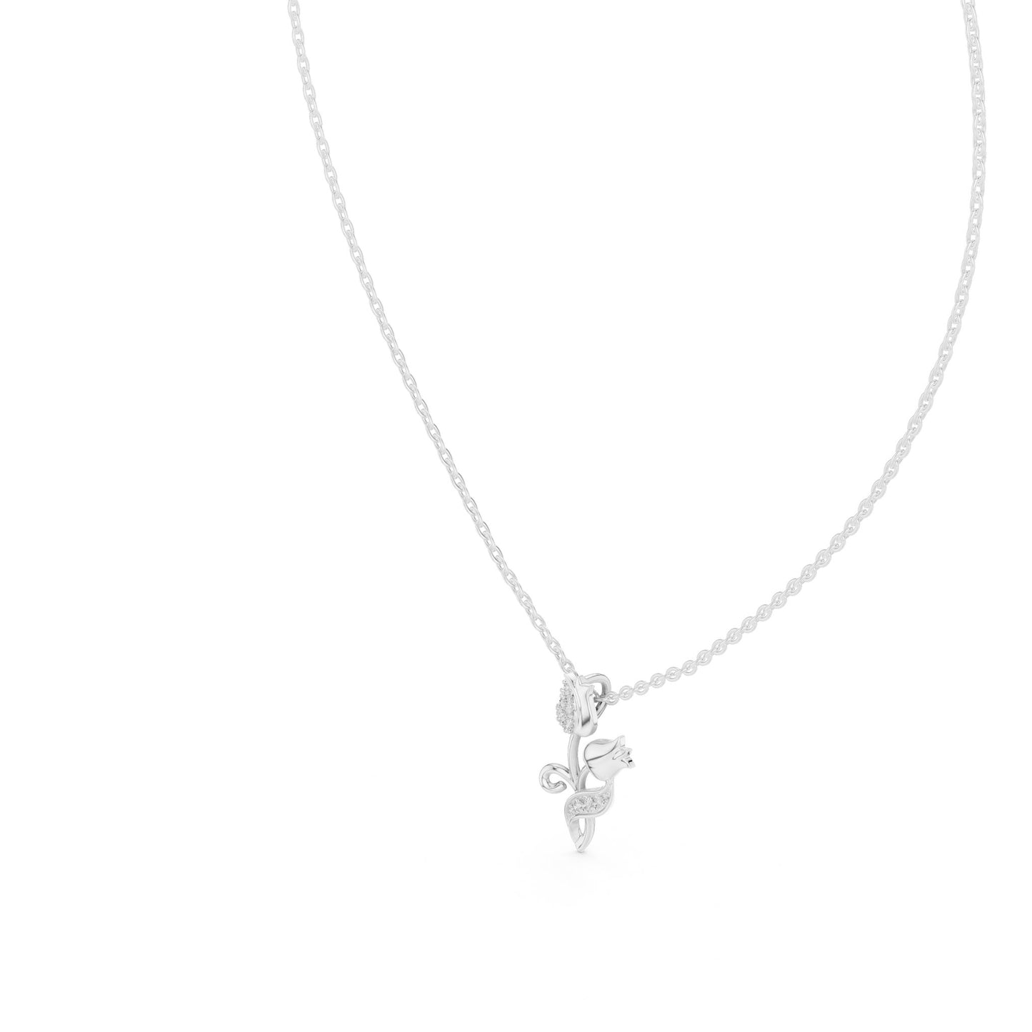 Round Lab Grown Diamond Pendant