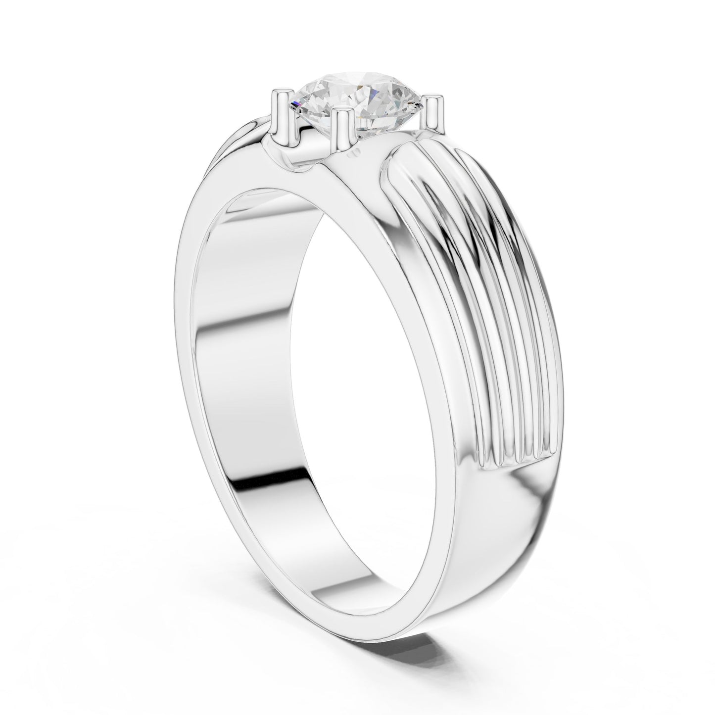 Men's Round Lab Grown Diamond Ring