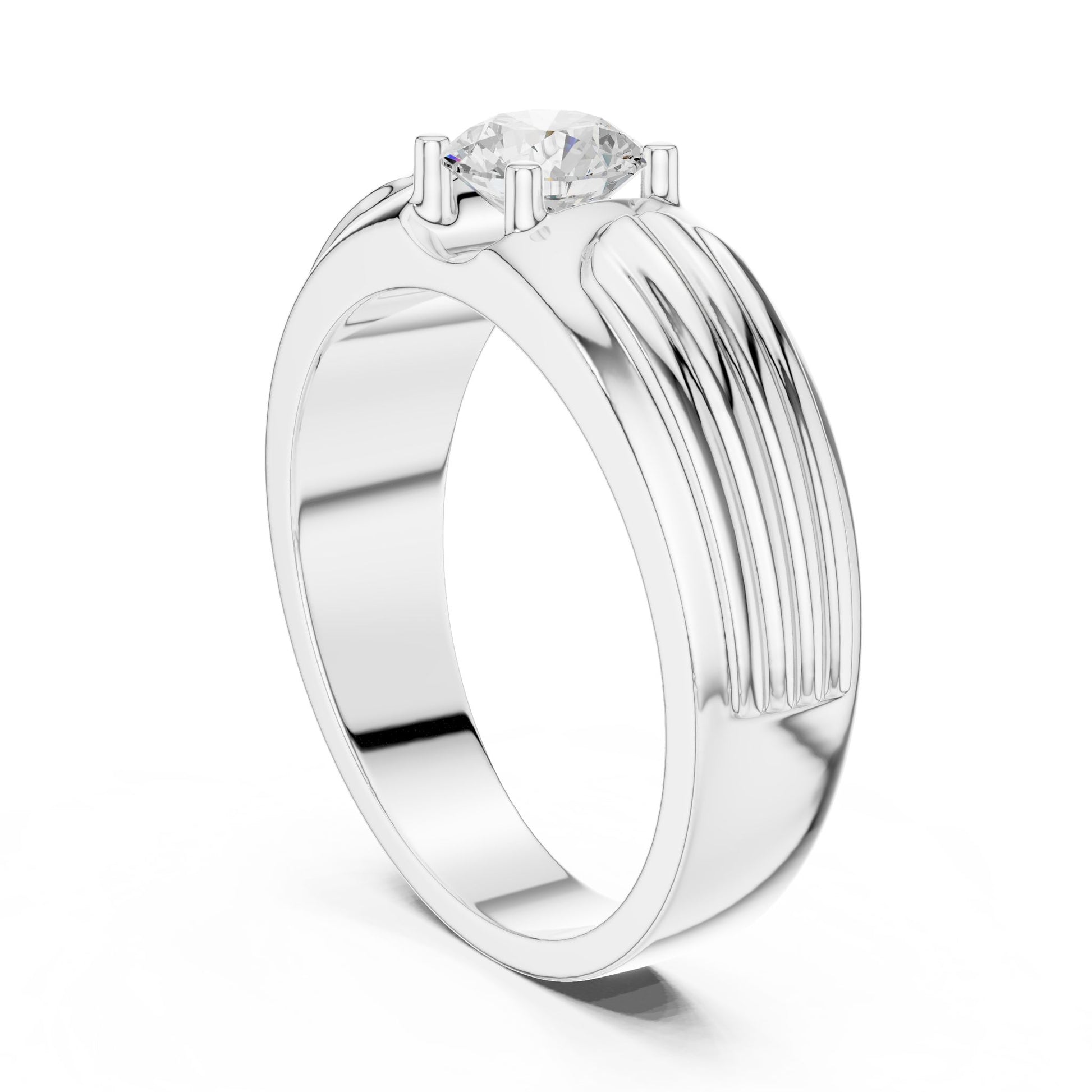Men's Round Lab Grown Diamond Ring