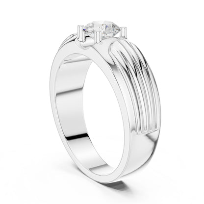 Men's Round Lab Grown Diamond Ring