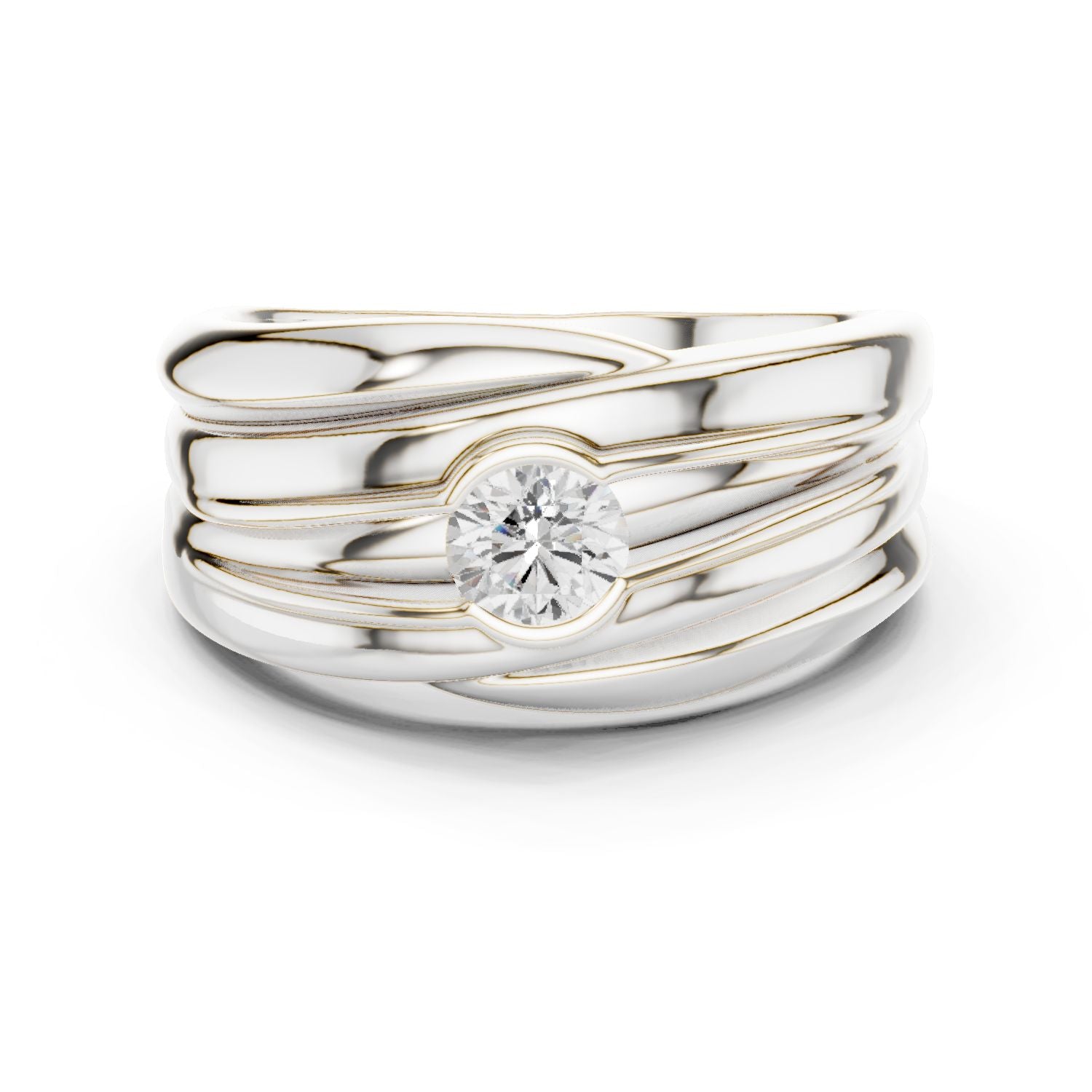 Men's Round Lab Grown Diamond Ring