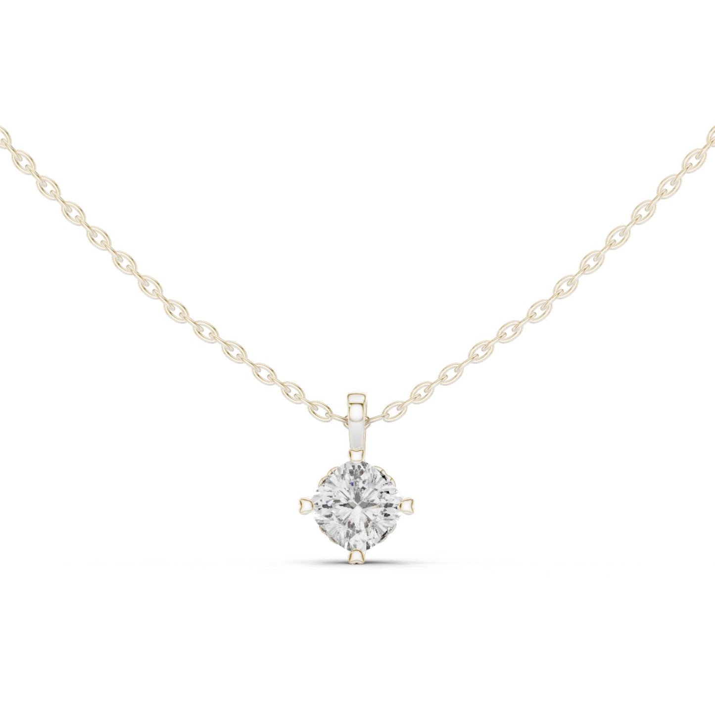 Round Lab Grown Diamond Pendant