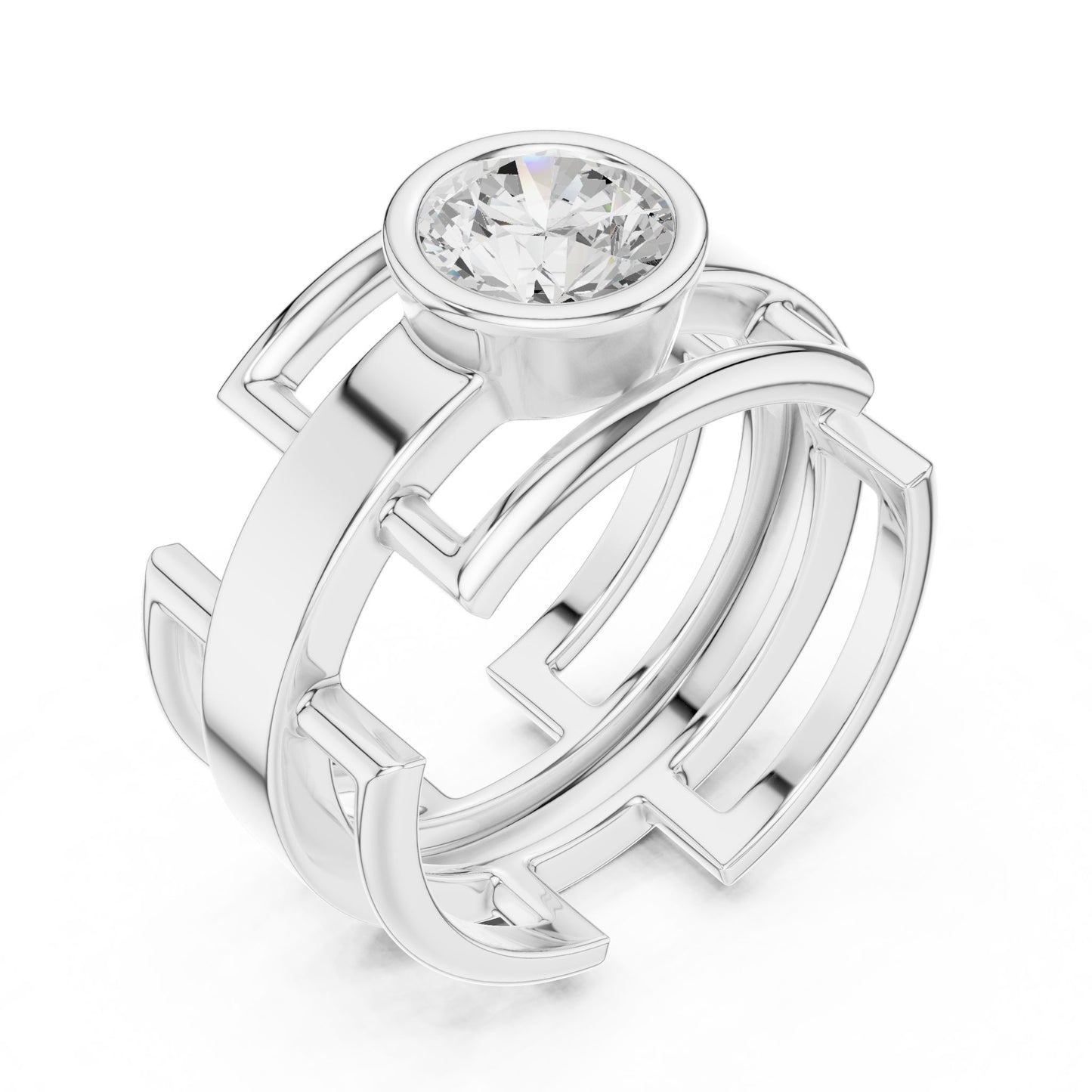 Men's Round Lab Grown Diamond Ring
