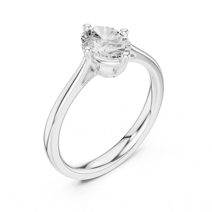 Round Lab Grown Diamond Solitaire Engagement Ring