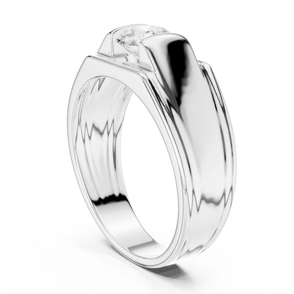 Men's Round Lab Grown Diamond Ring