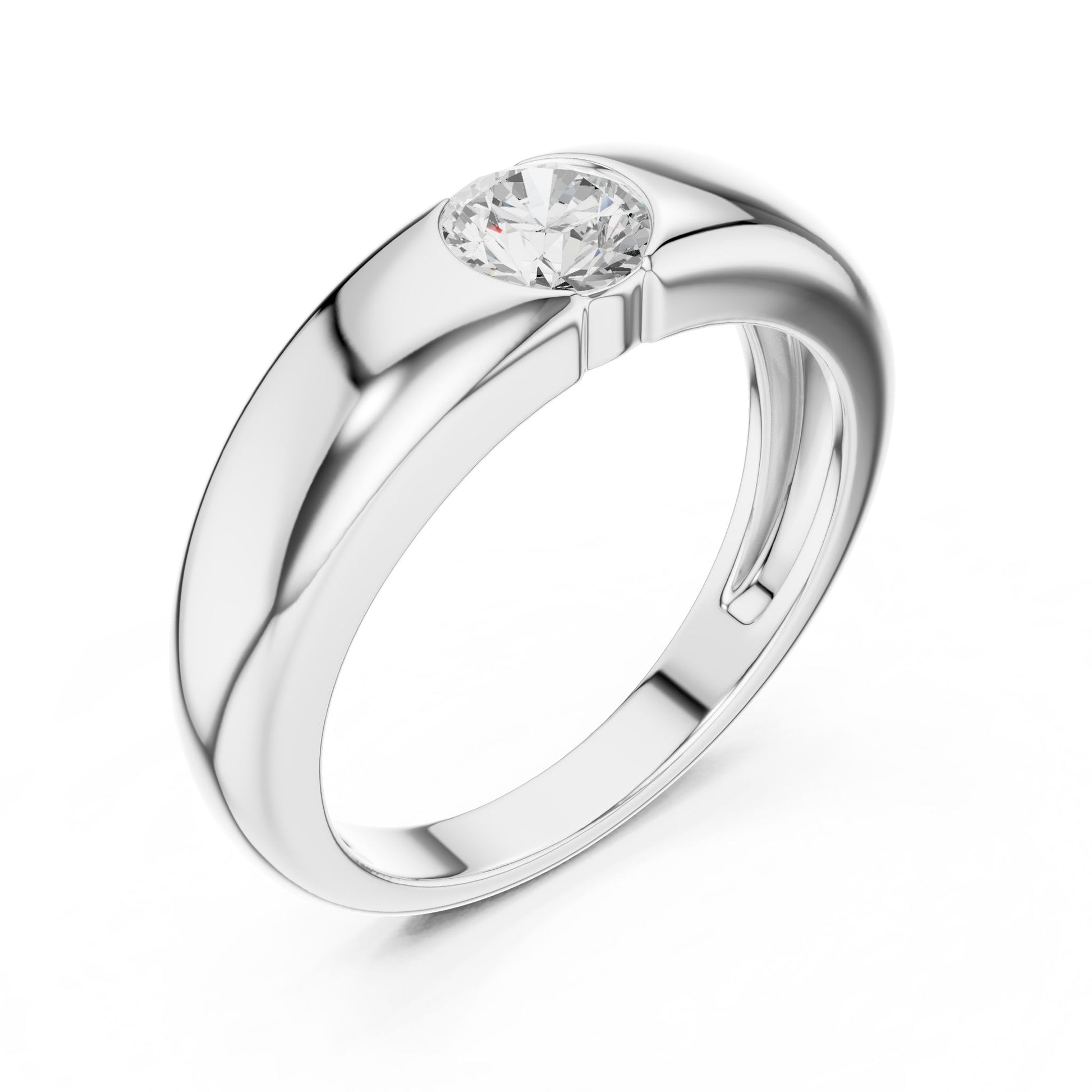 Men's Round Lab Grown Diamond Ring