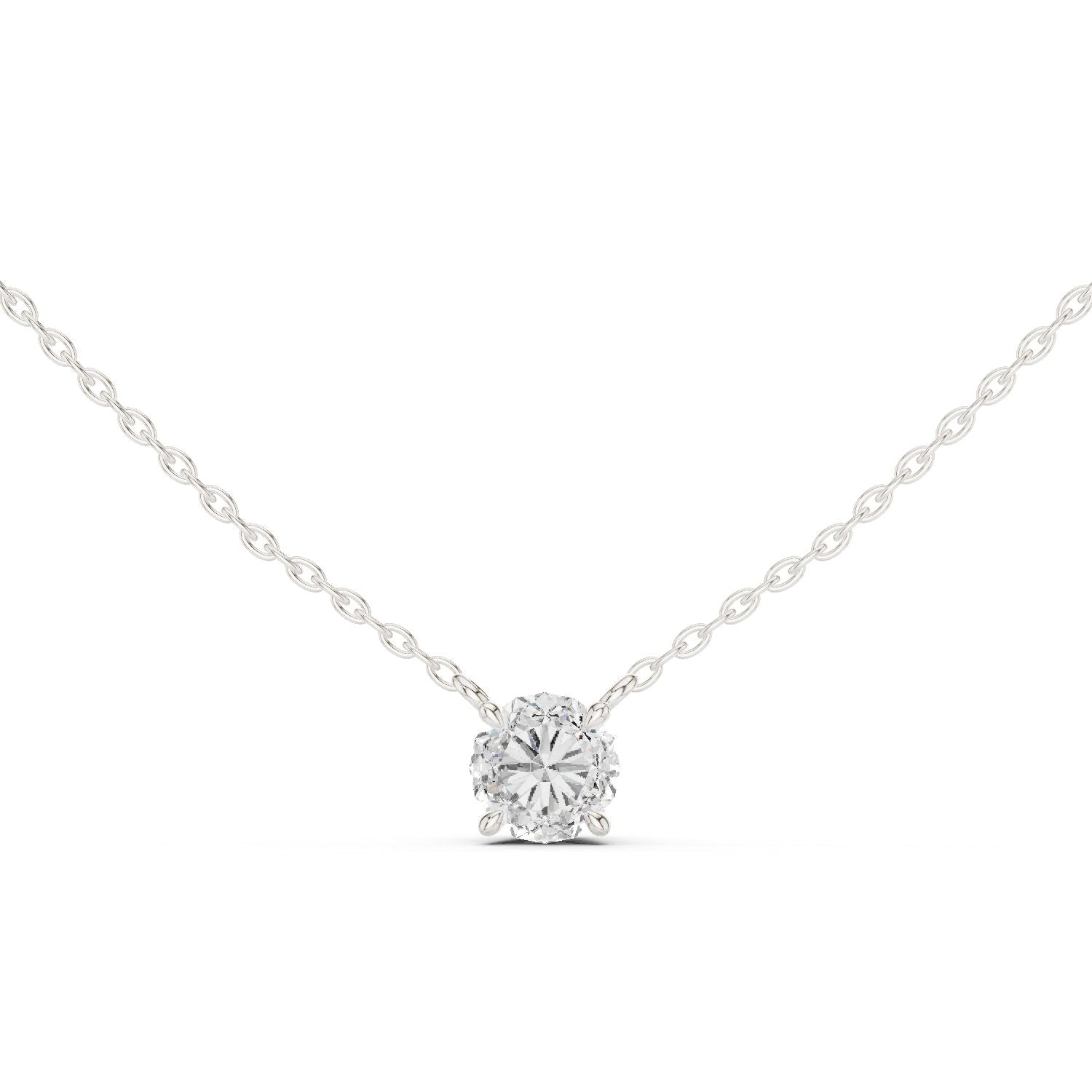 Round Lab Grown Diamond Pendant