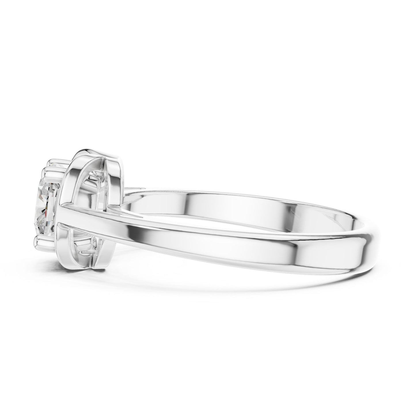 Round Lab Grown Diamond Solitaire Engagement Ring