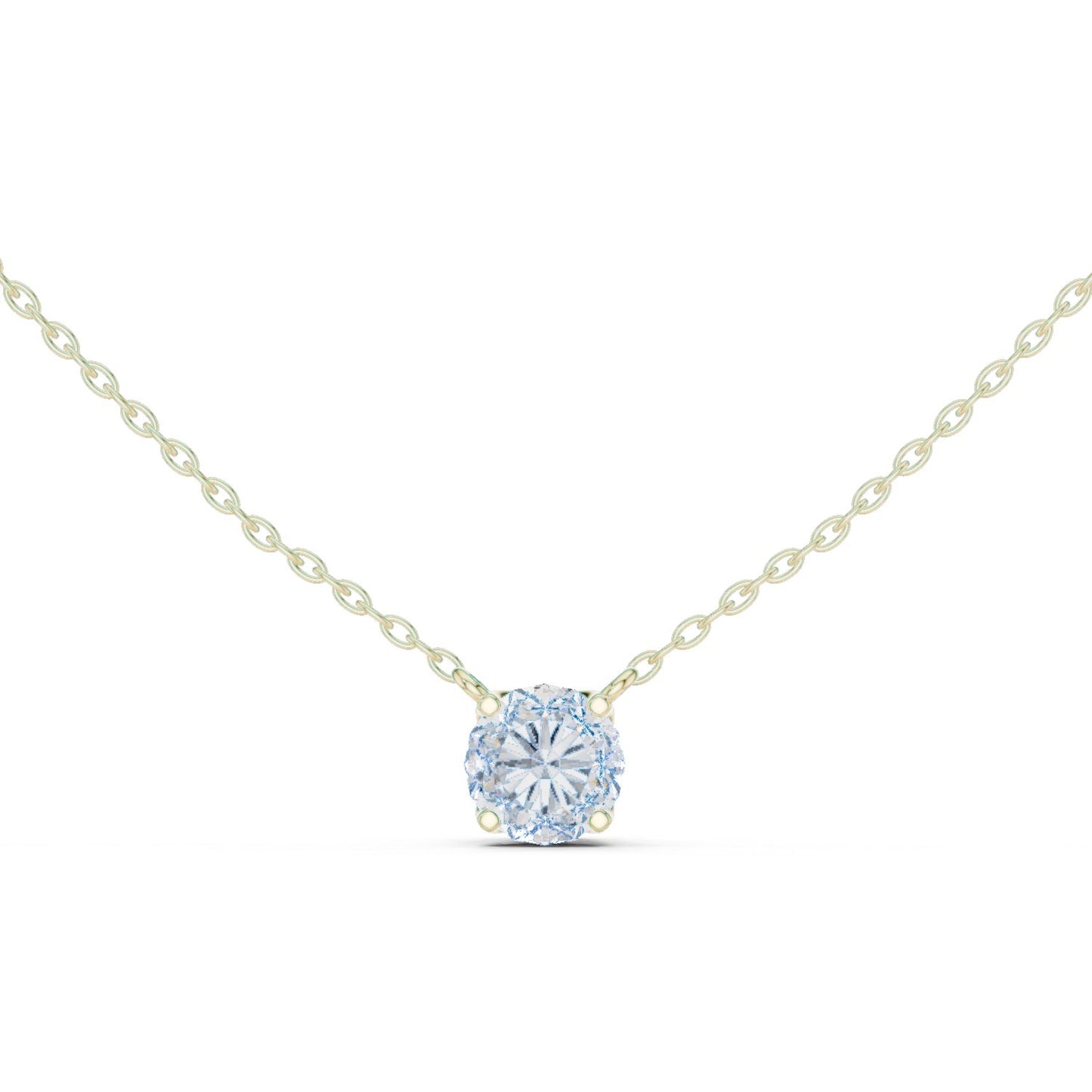 Round Lab Grown Diamond Pendant