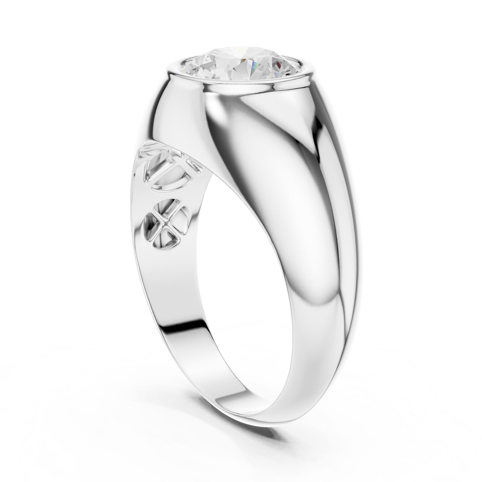 Men's Round Lab Grown Diamond Ring