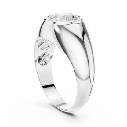 Men's Round Lab Grown Diamond Ring