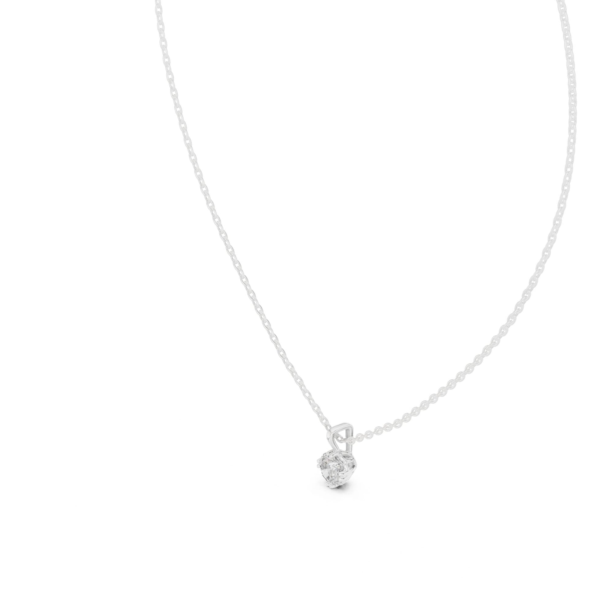 Round Lab Grown Diamond Pendant