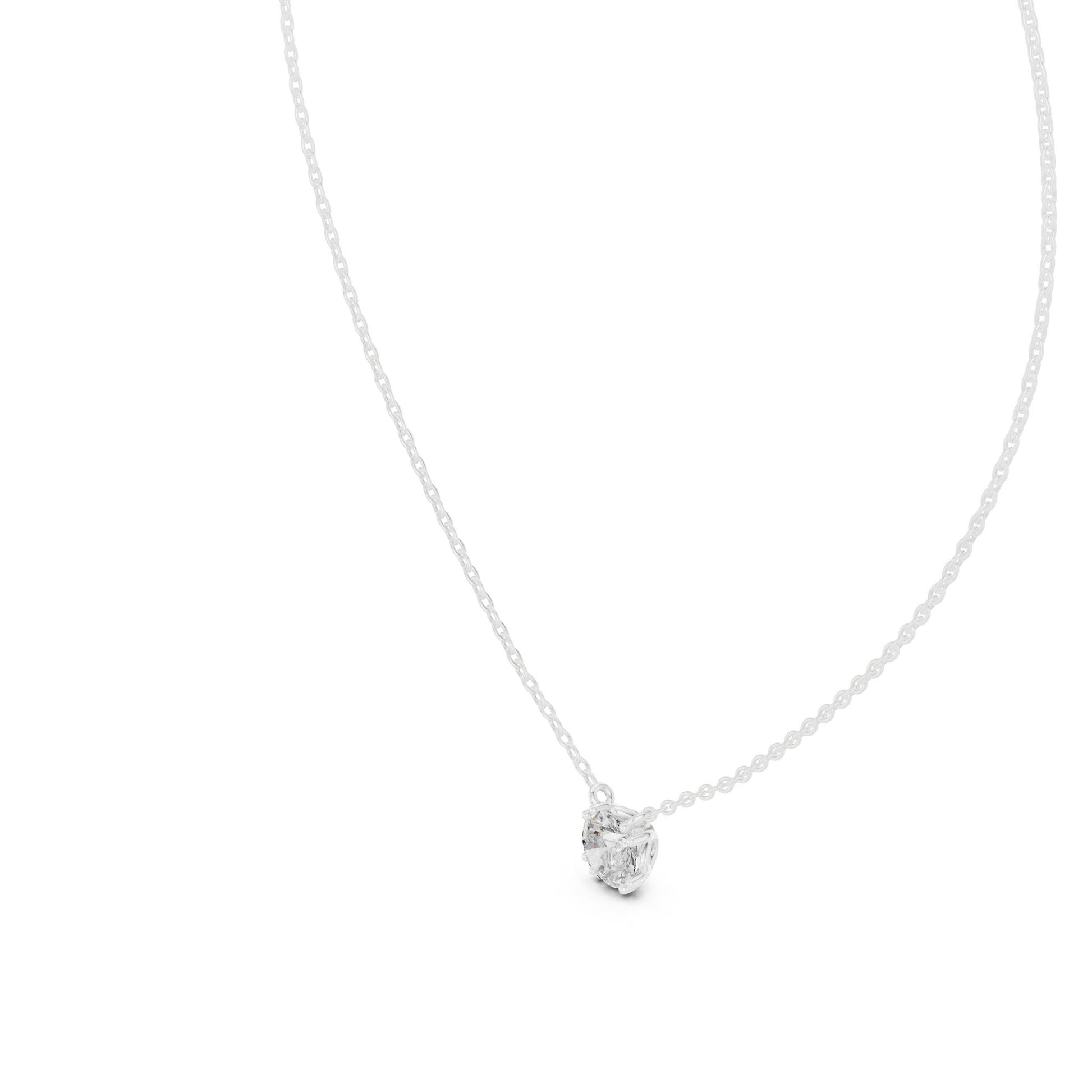 Round Lab Grown Diamond Pendant
