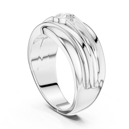 Men's Round Lab Grown Diamond Ring