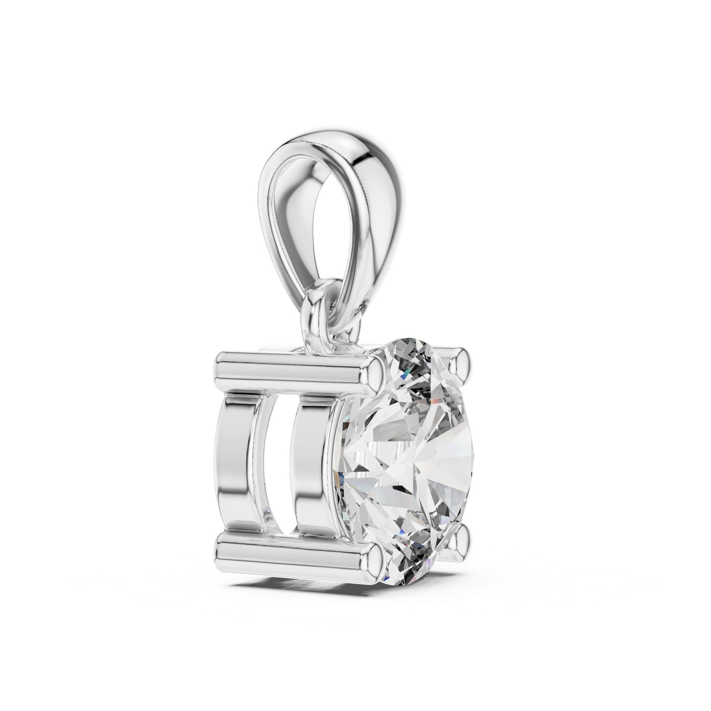Round Lab Grown Diamond Pendant