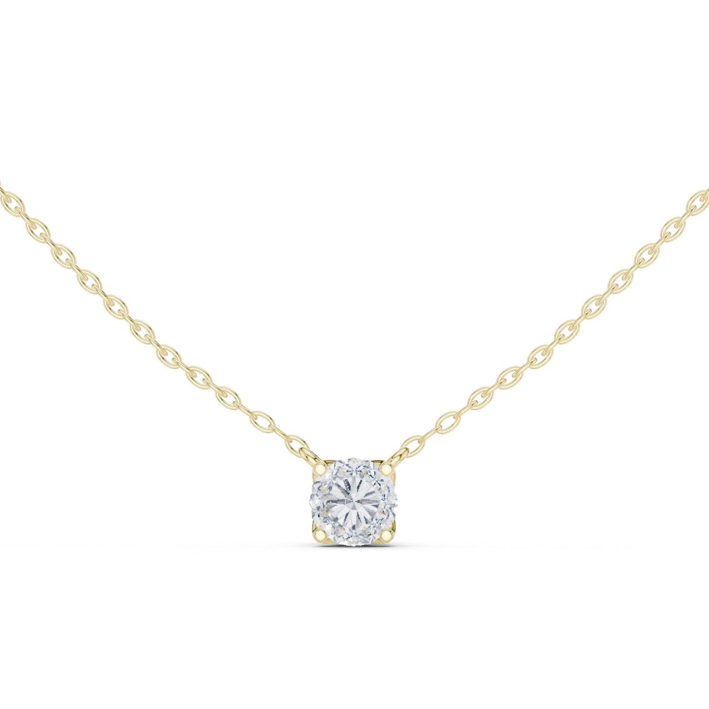 Round Lab Grown Diamond Pendant