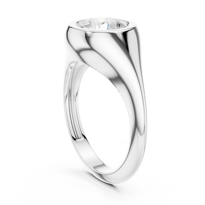 Round Lab Grown Diamond Solitaire Engagement Ring