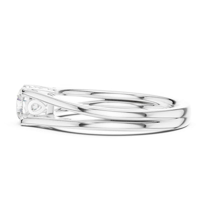 Round Lab Grown Diamond Solitaire Engagement Ring