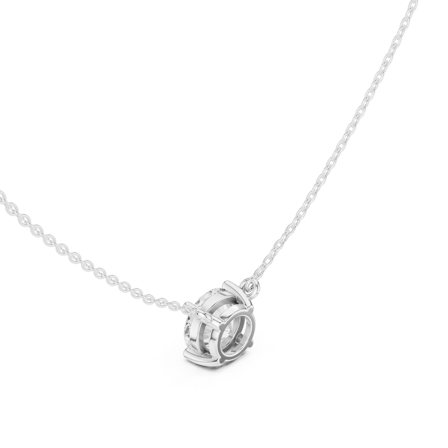 Round Lab Grown Diamond Pendant