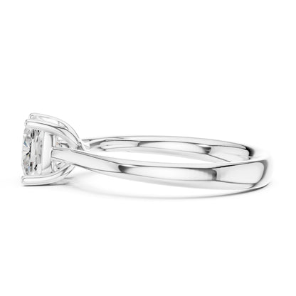 Round Lab Grown Diamond Solitaire Engagement Ring
